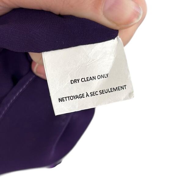 Ramy Brook Purple Michelle Silk Blend One Shoulder Belted Mini Dress Womens 8 - Picture 6 of 8